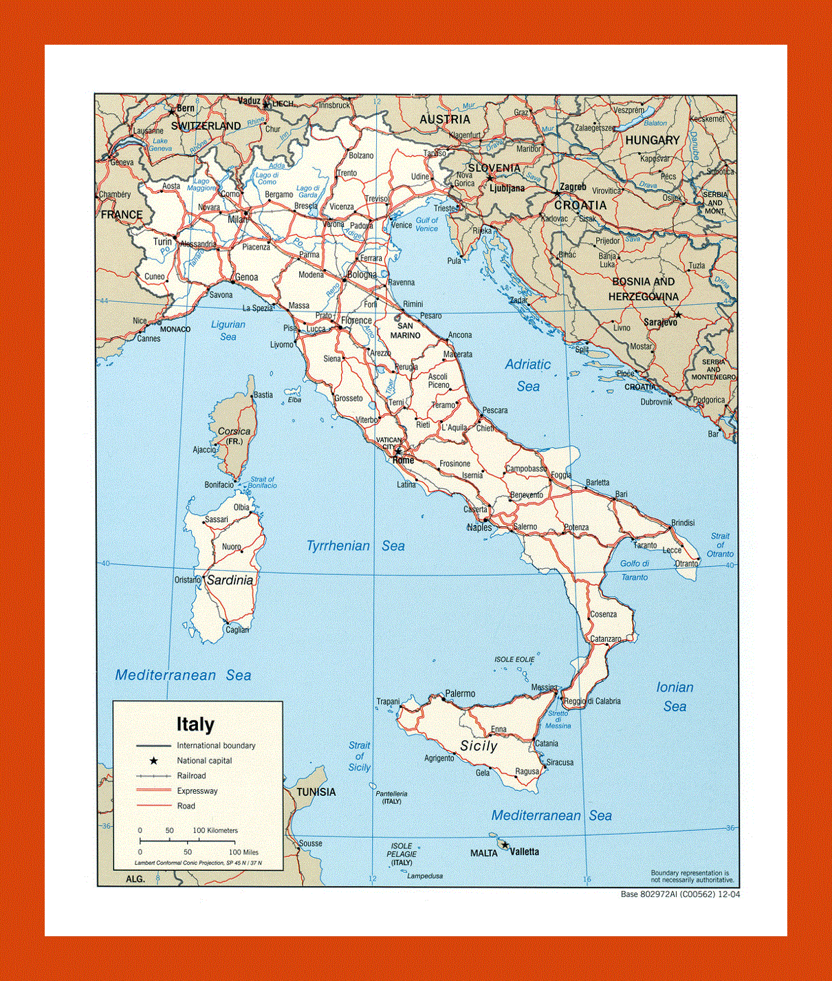Political map of Italy- 2004
