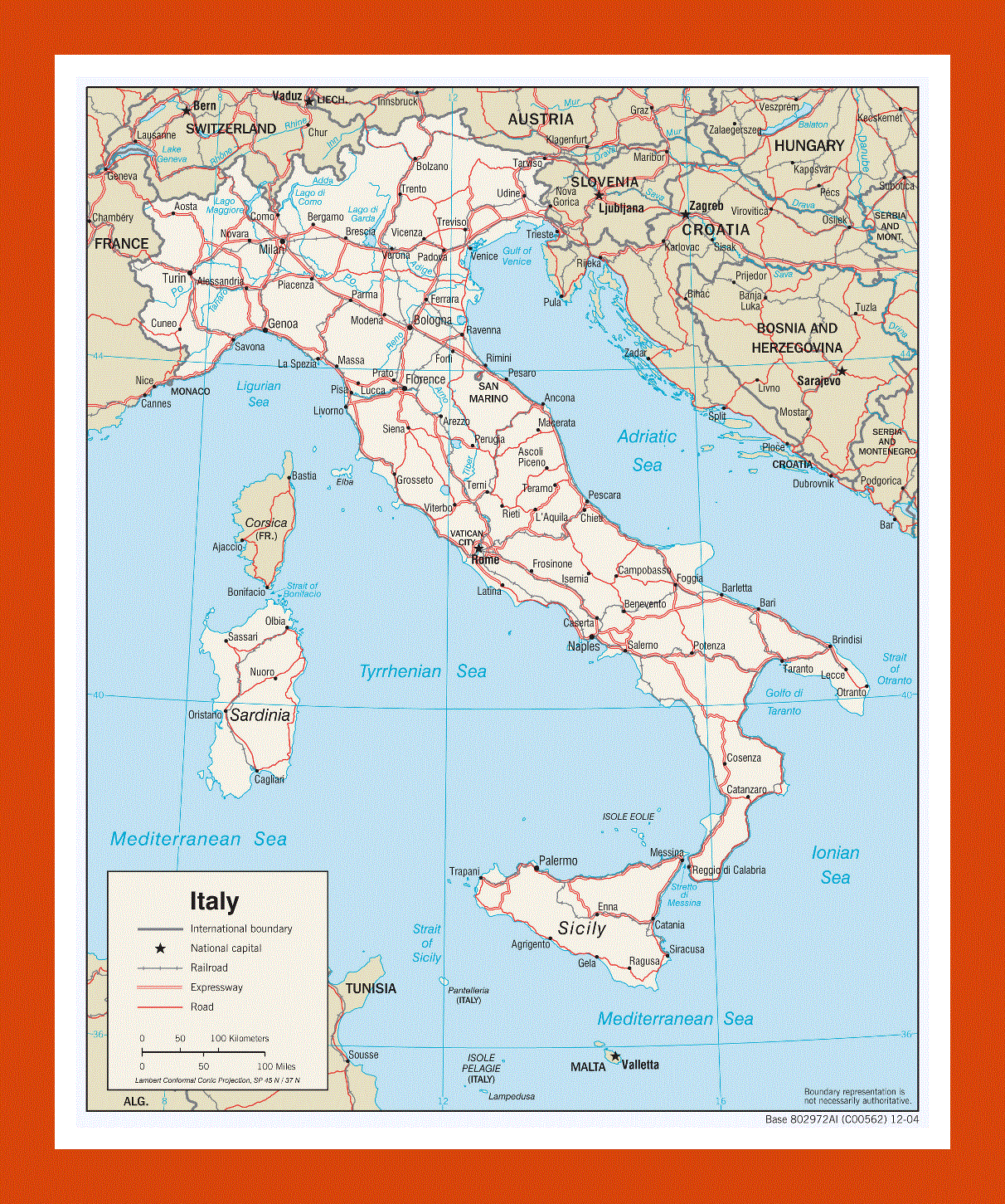 Political map of Italy - 2006