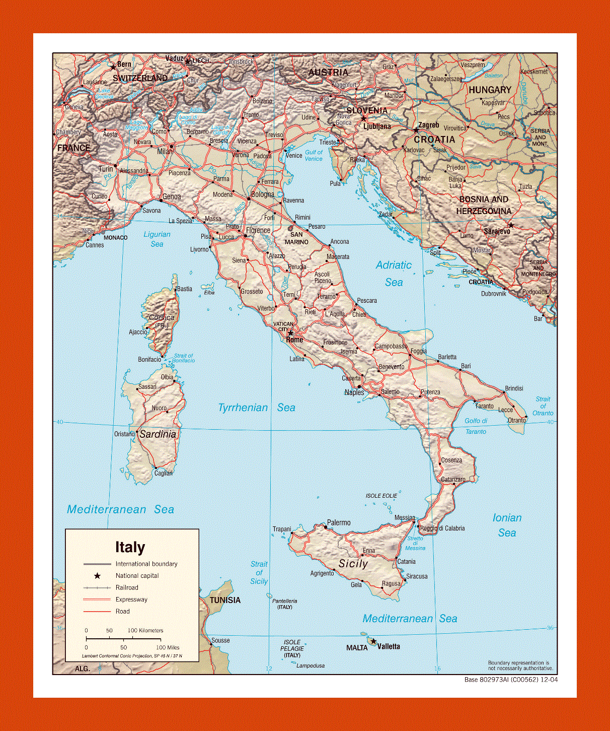 Political map of Italy - 2006