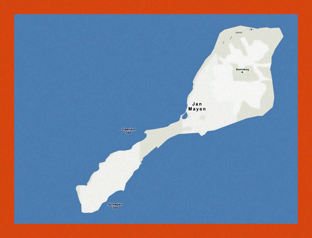 Map of Jan Mayen island