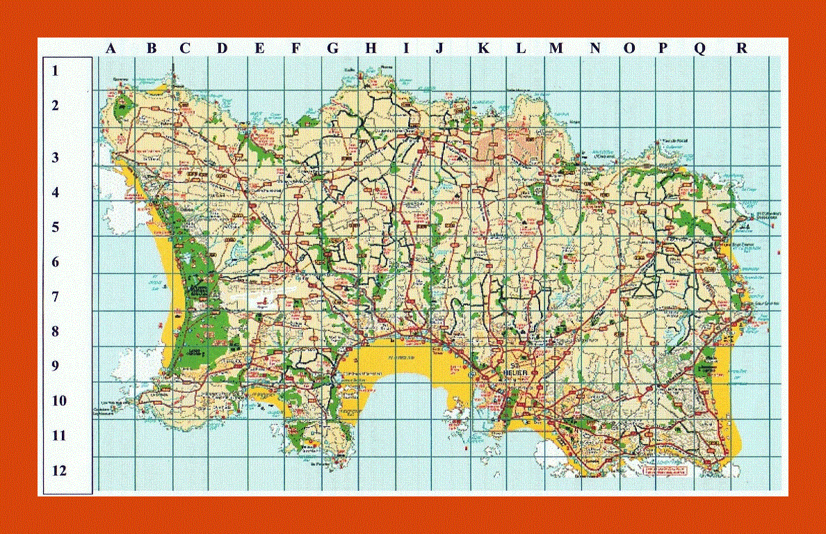 Map of Jersey island