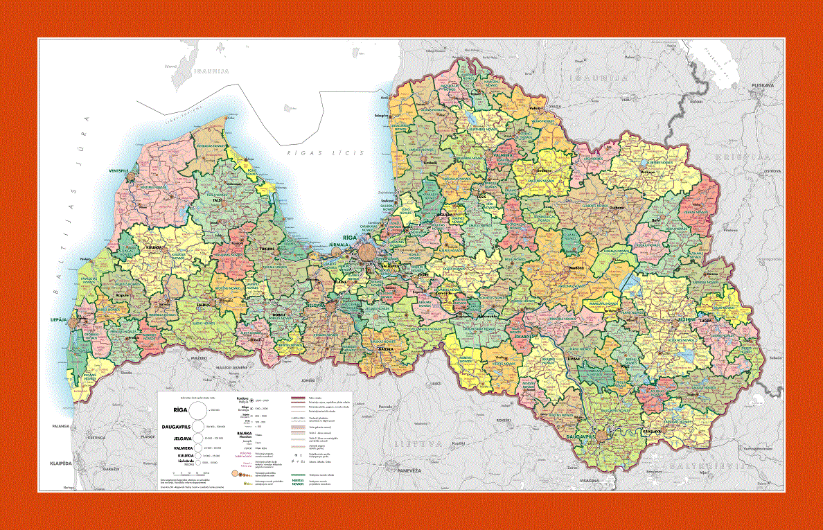 Administrative map of Latvia