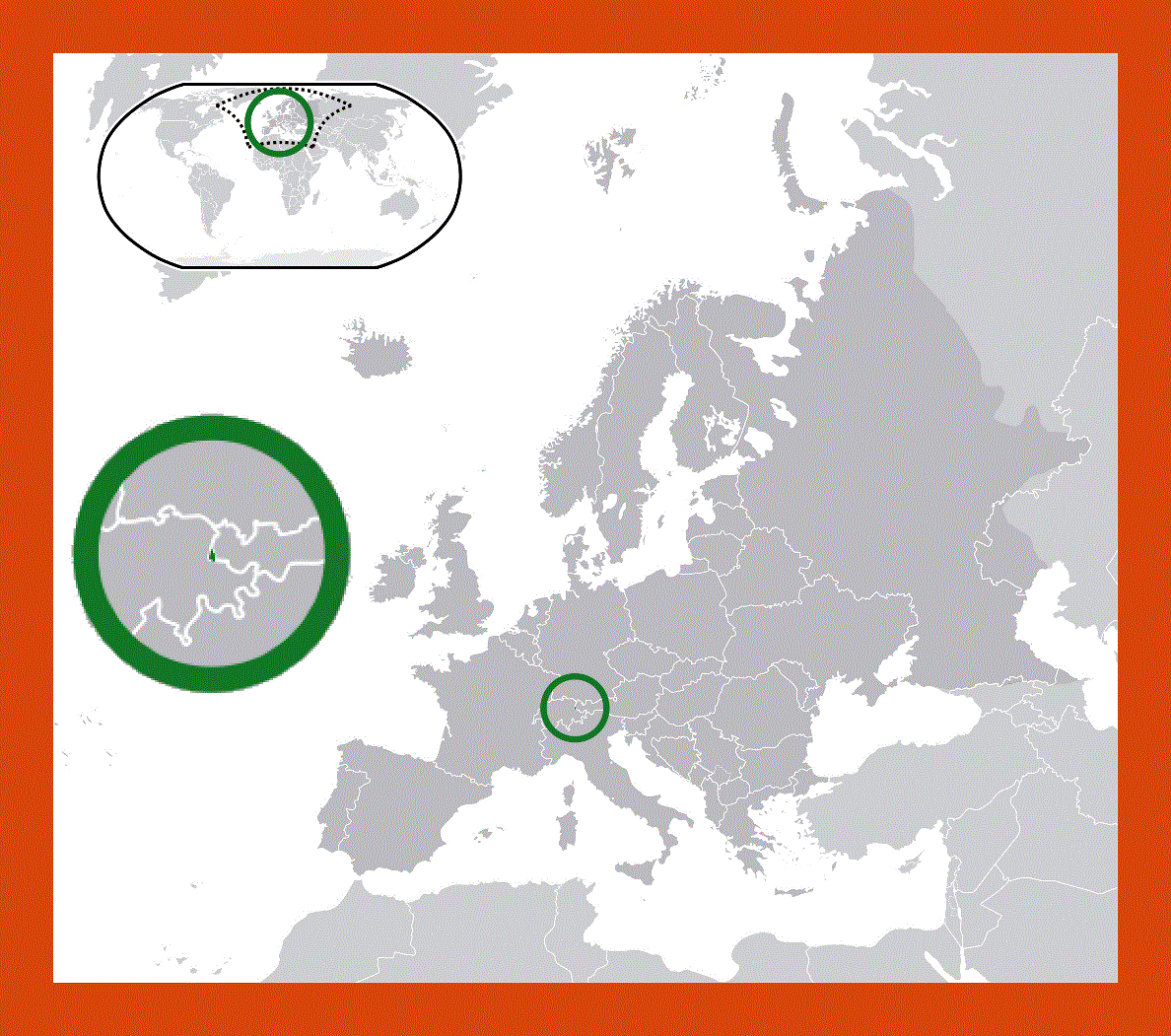 Location map of Liechtenstein