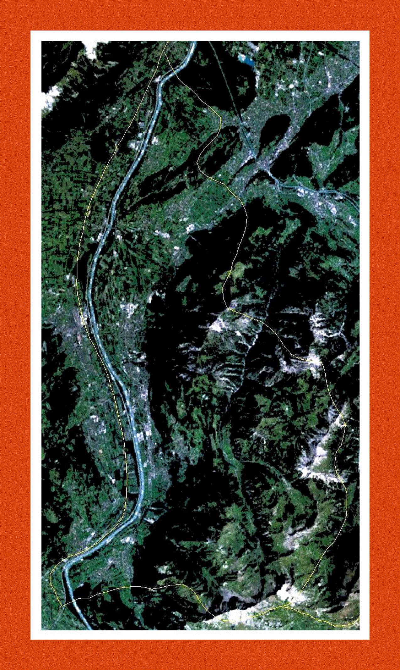 Satellite map of Liechtenstein