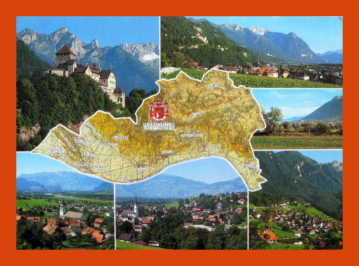 Tourist map of Liechtenstein