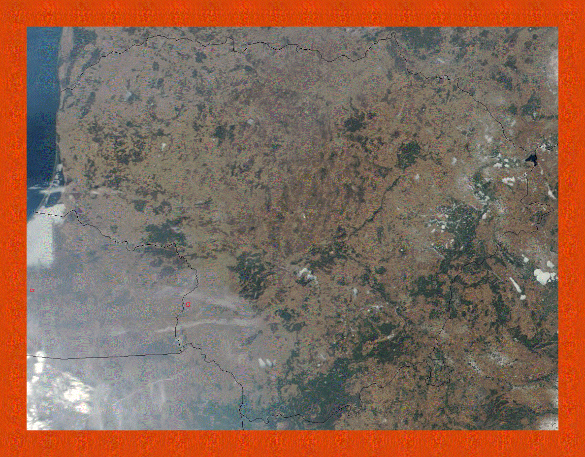 Satellite map of Lithuania