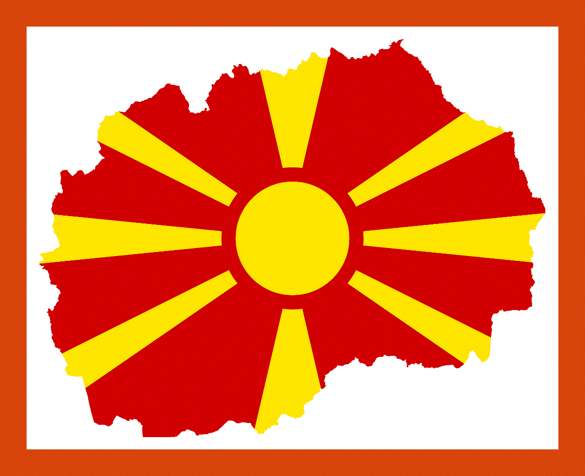 Flag map of Macedonia