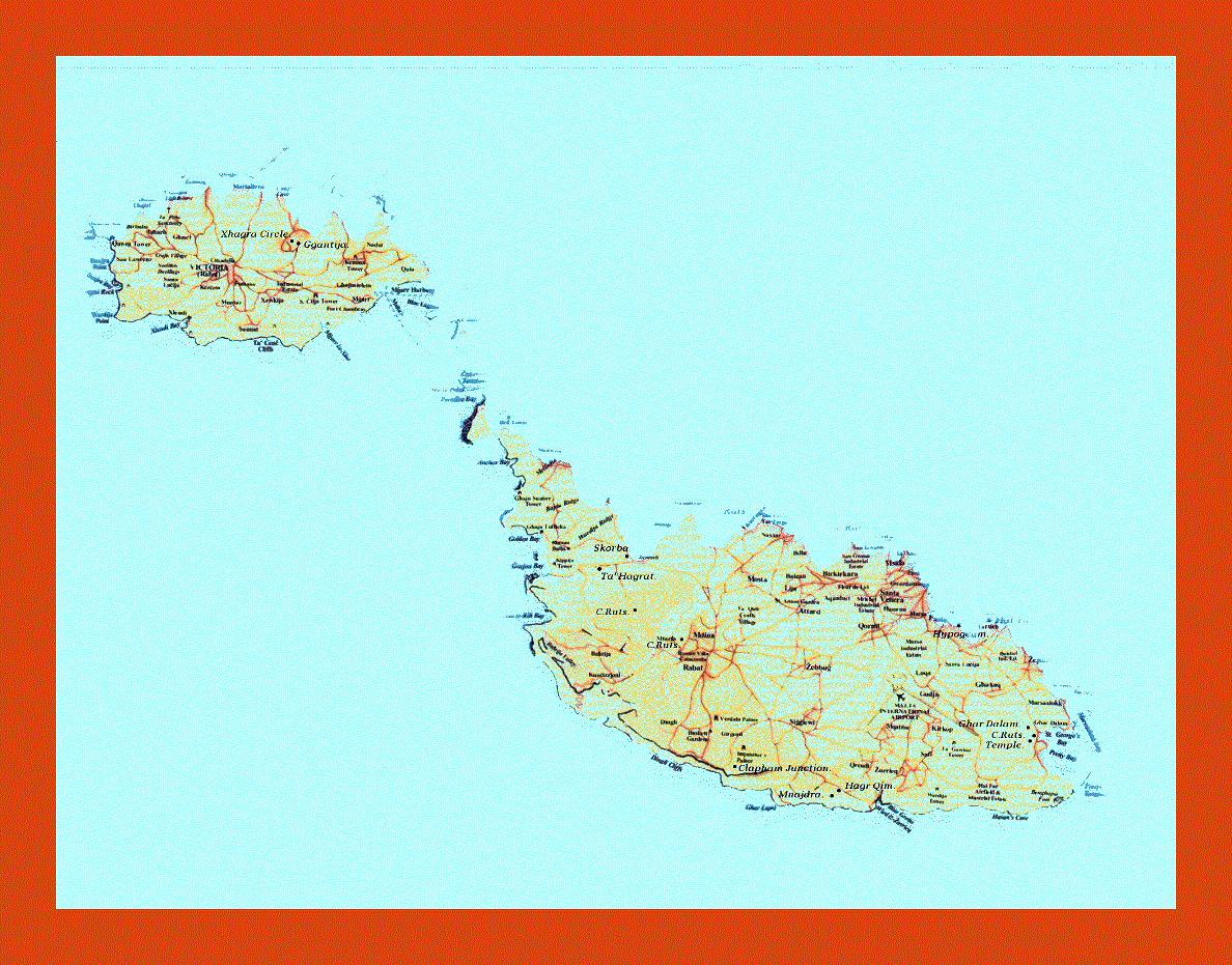 Map of Malta and Gozo