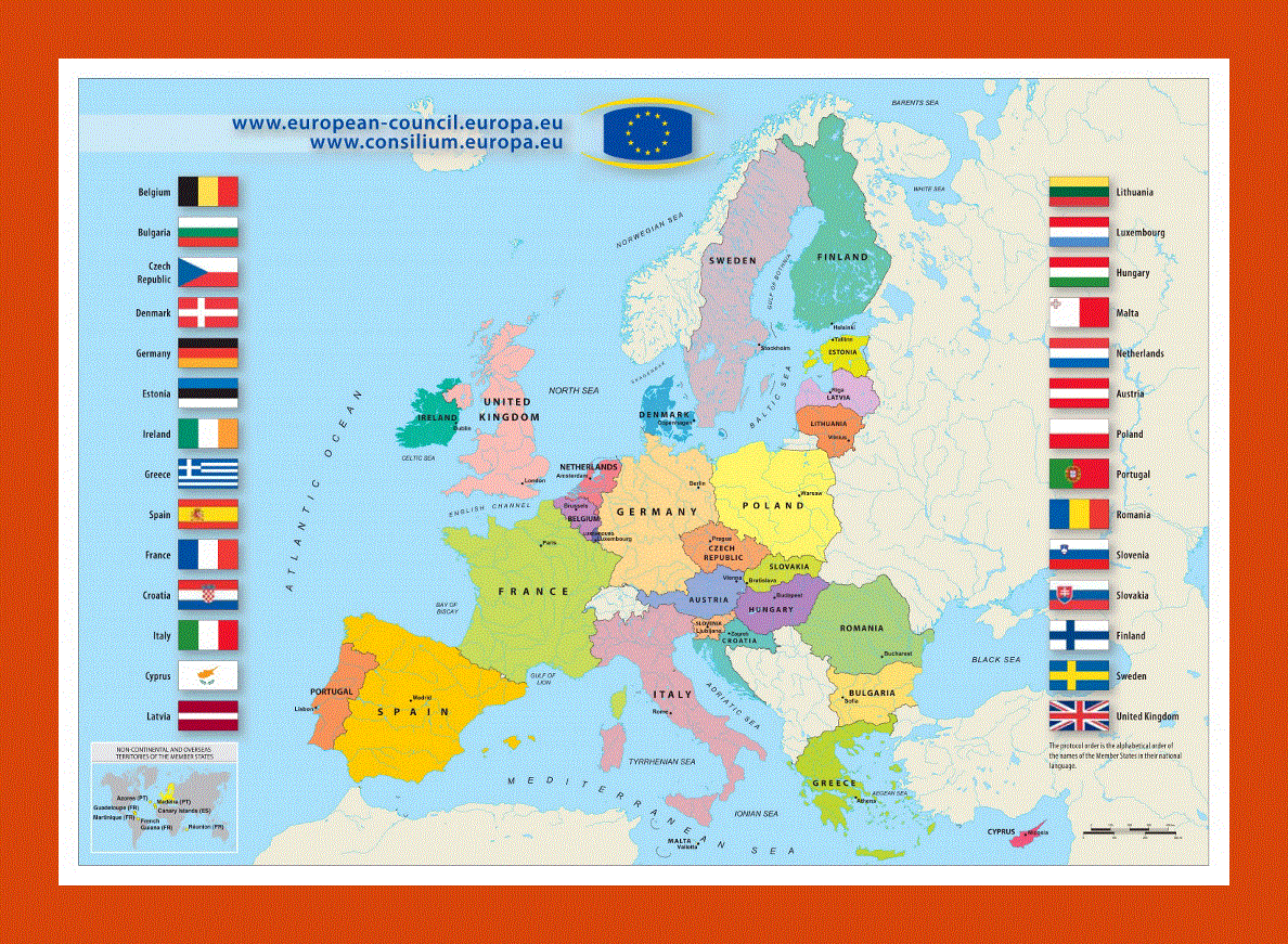 Map of European Union - 2013