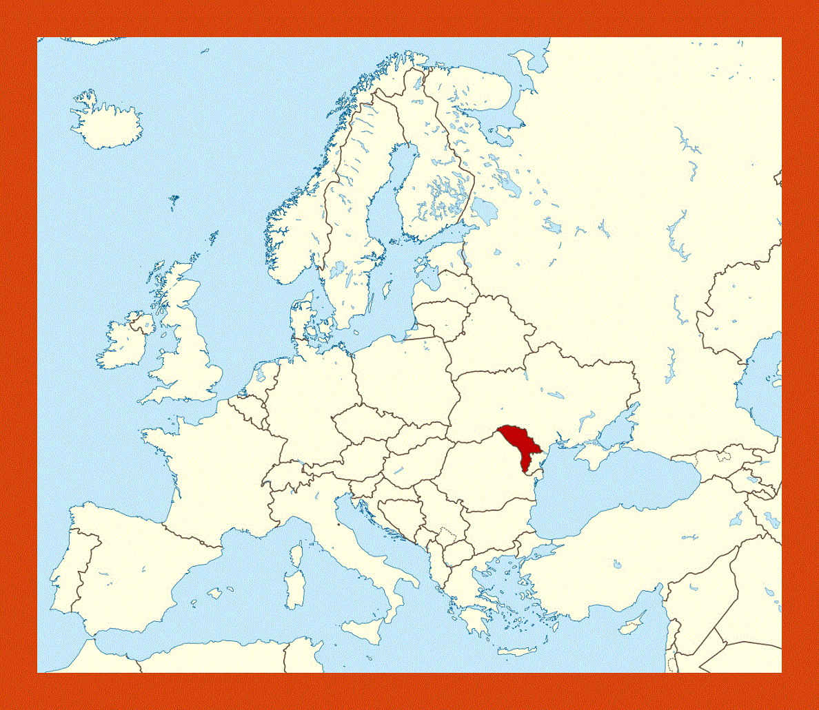 Location map of Moldova