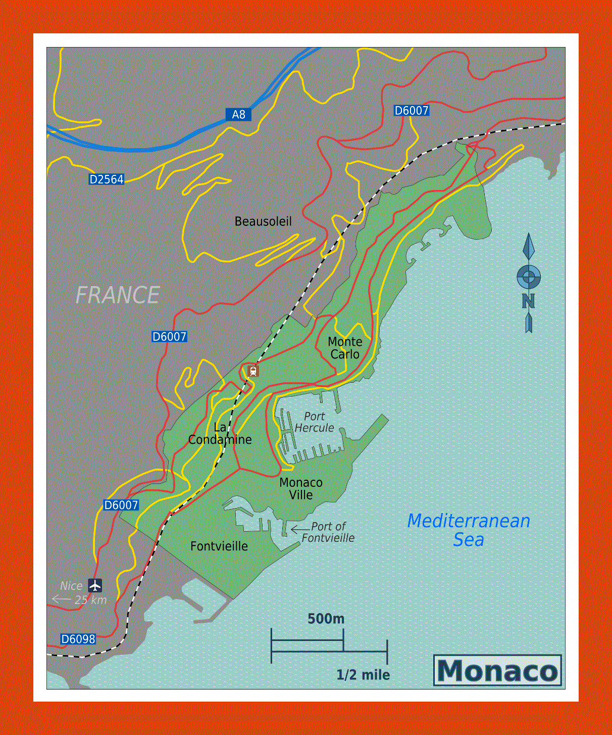 Map of Monaco