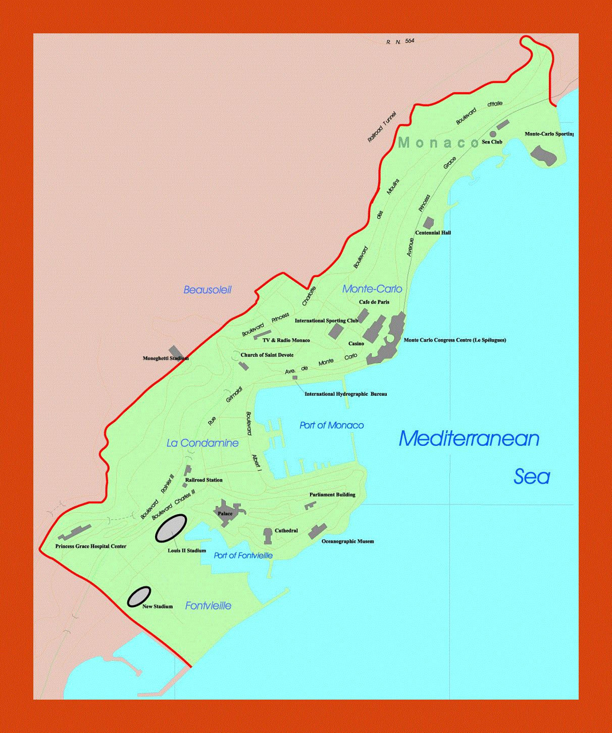 Map of Monaco