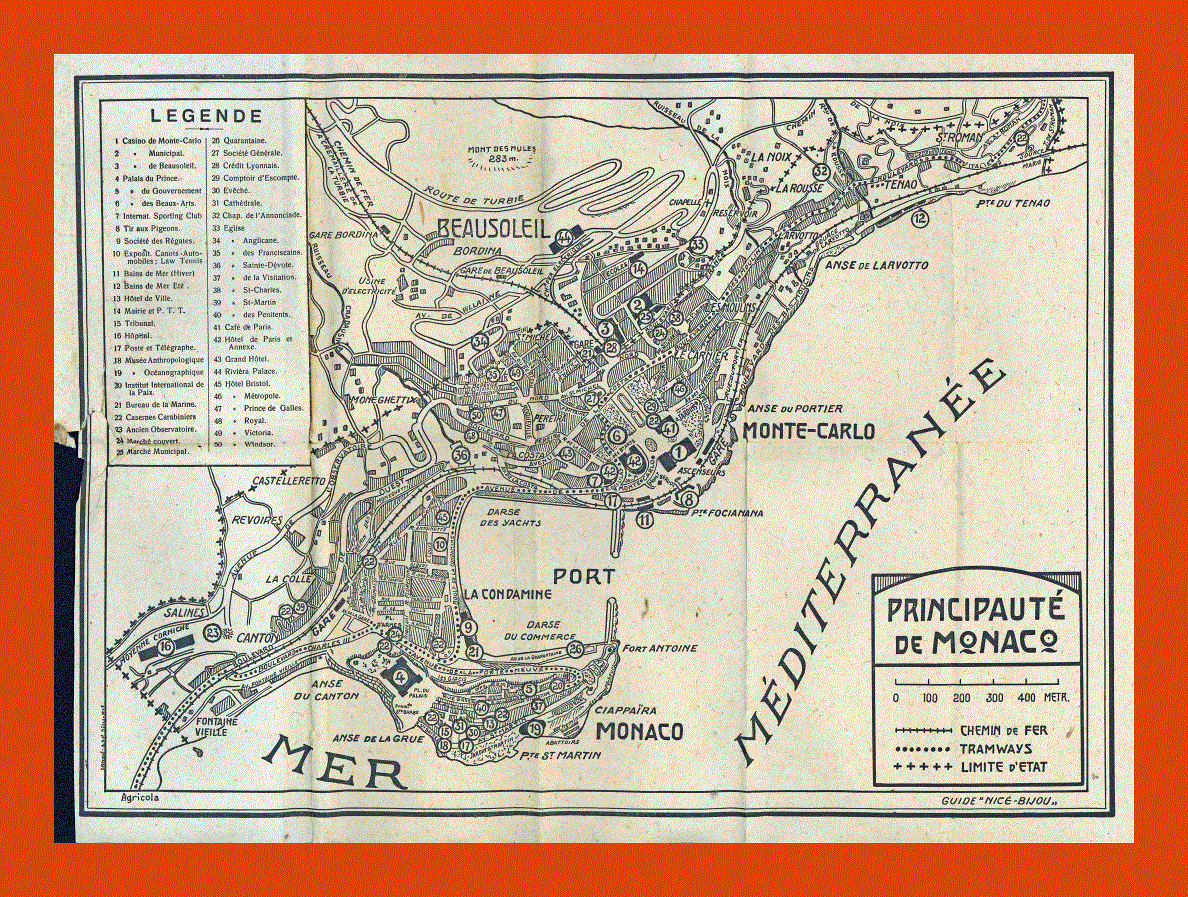 Europe Map Labeled Monaco