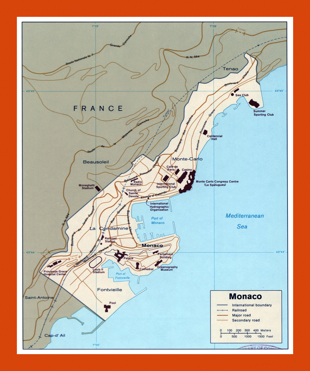 Political map of Monaco