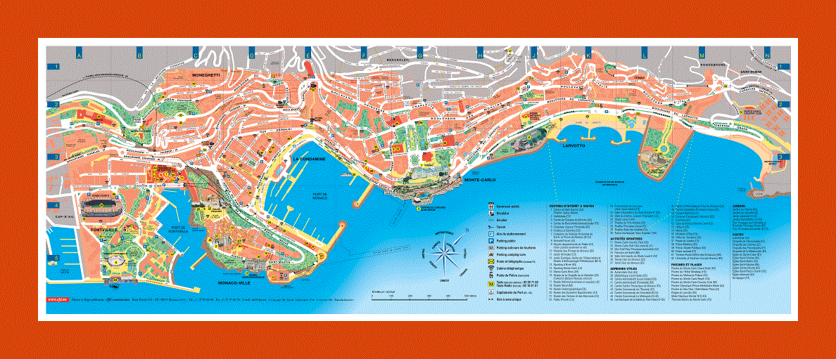 Tourist map of Monaco