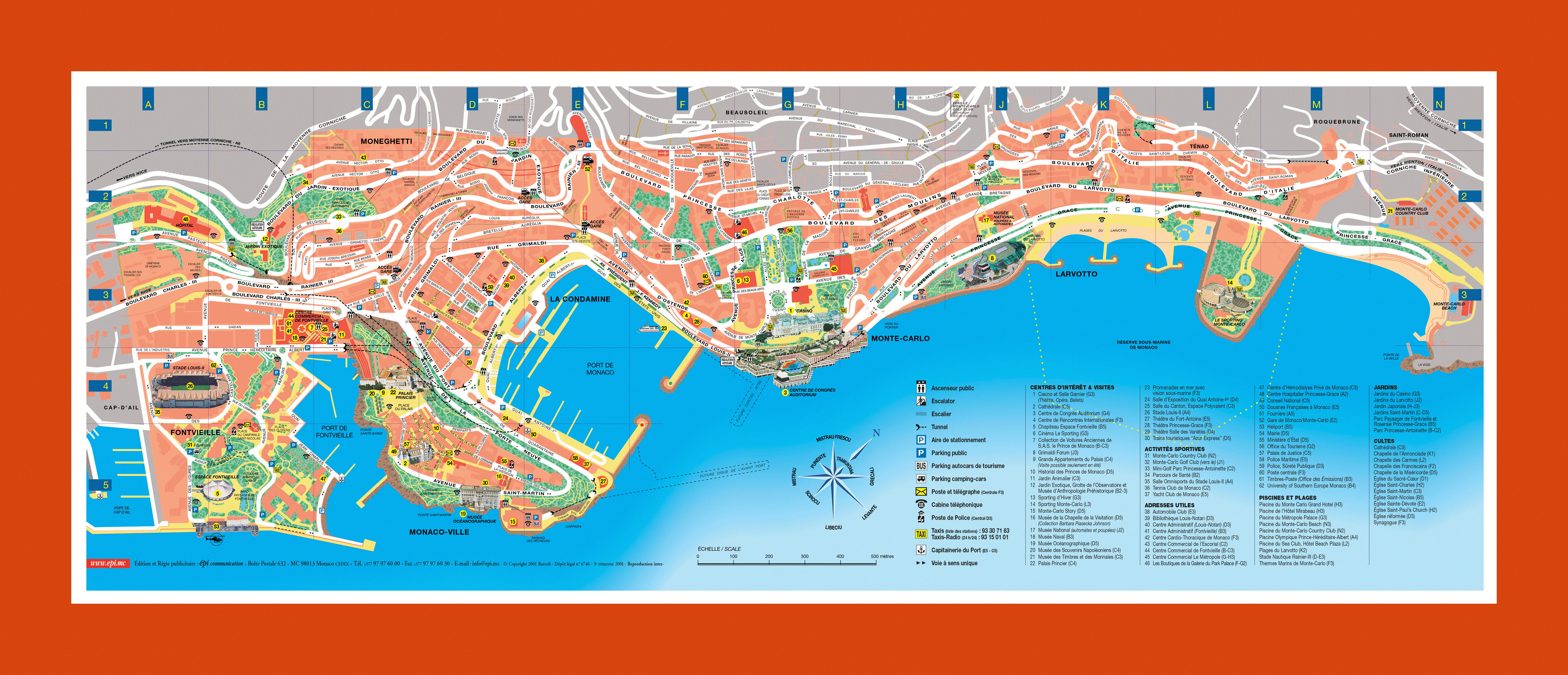 Europe Map Labeled Monaco