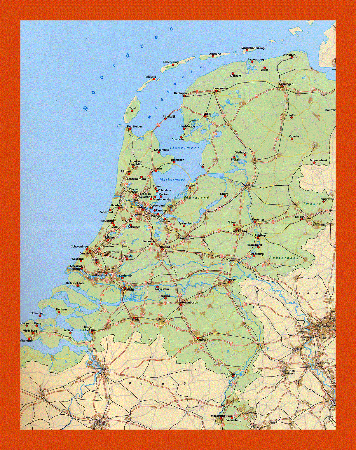 Map of Netherlands