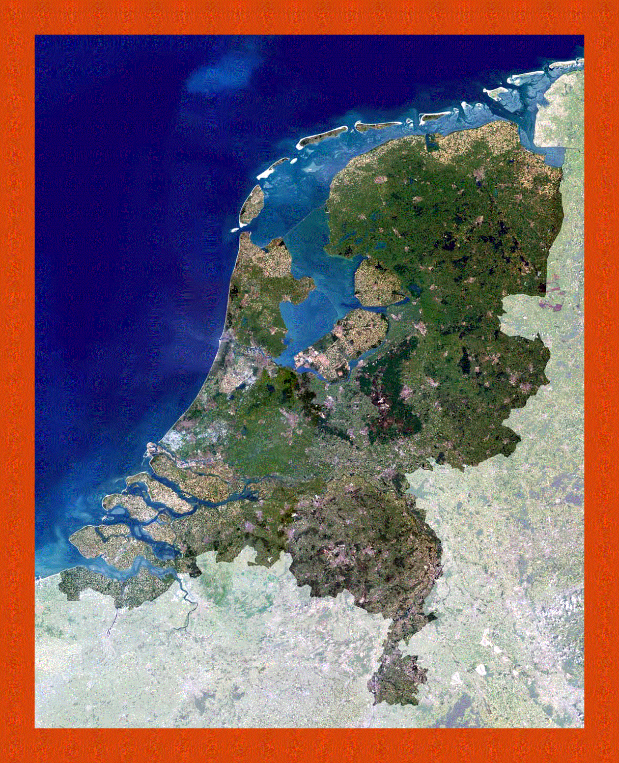 Satellite map of Netherlands