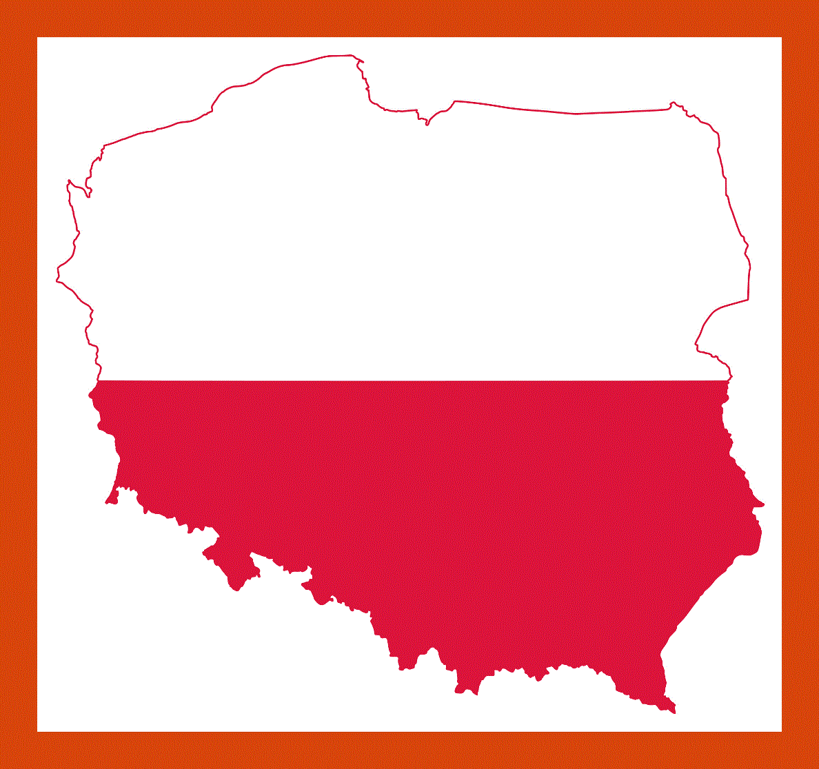 Flag map of Poland