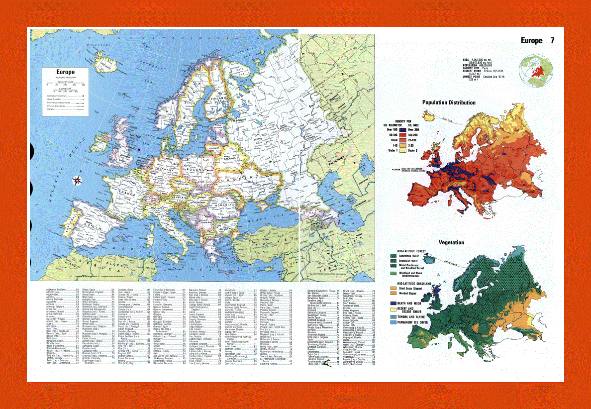 Political map of Europe