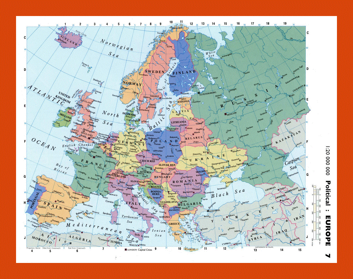 Political map of Europe