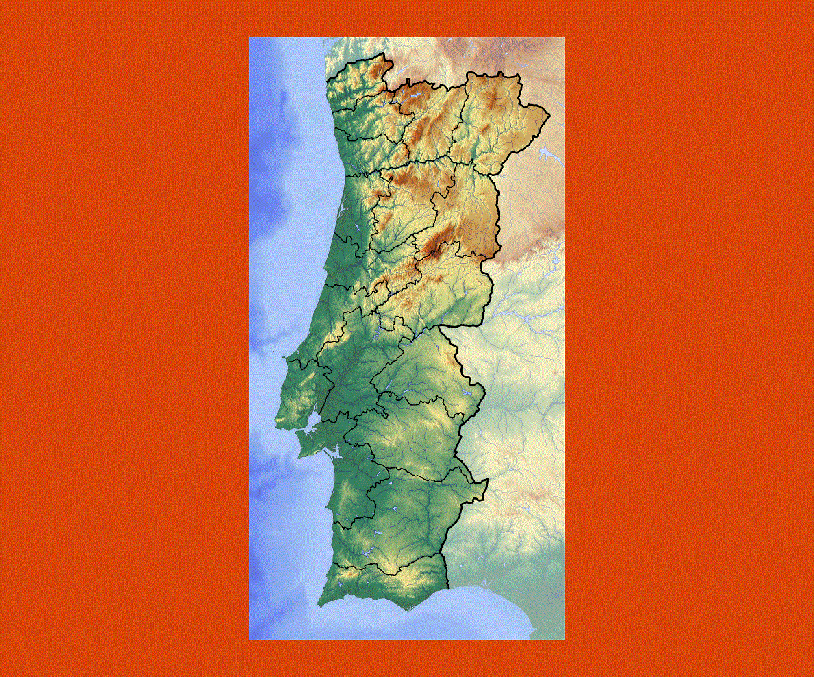 Road map of Portugal, Maps of Portugal, Maps of Europe, GIF map, Maps  of the World in GIF format