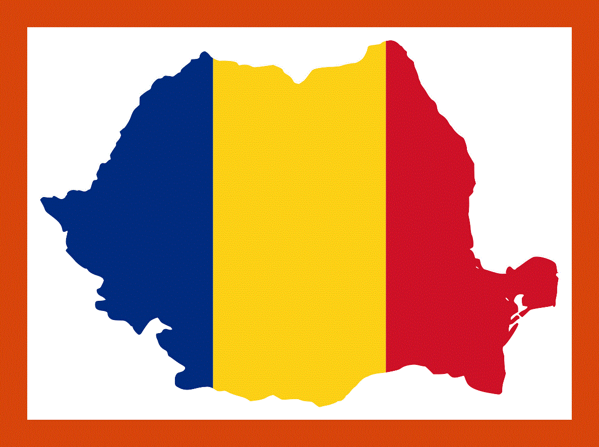 Flag map of Romania