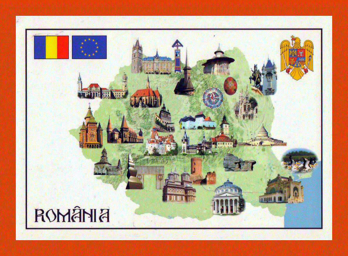 Travel map of Romania