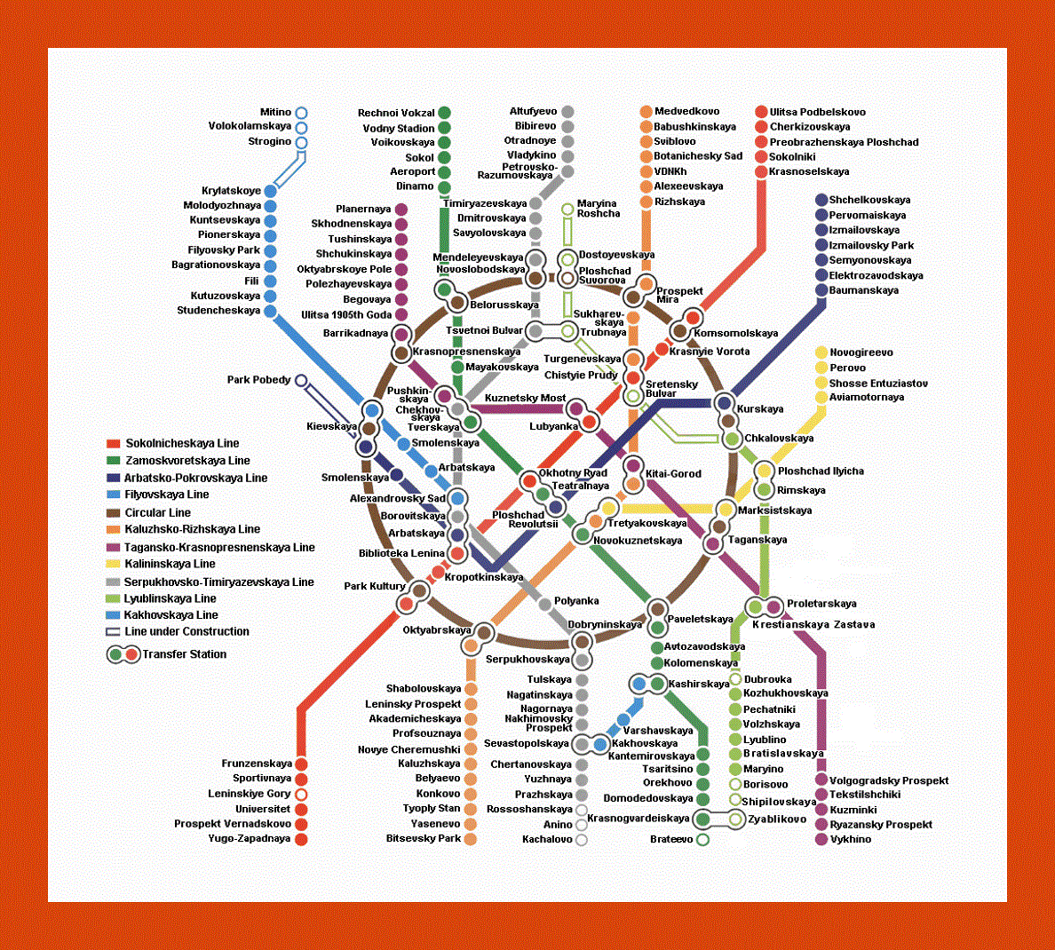 Moscow city metro map