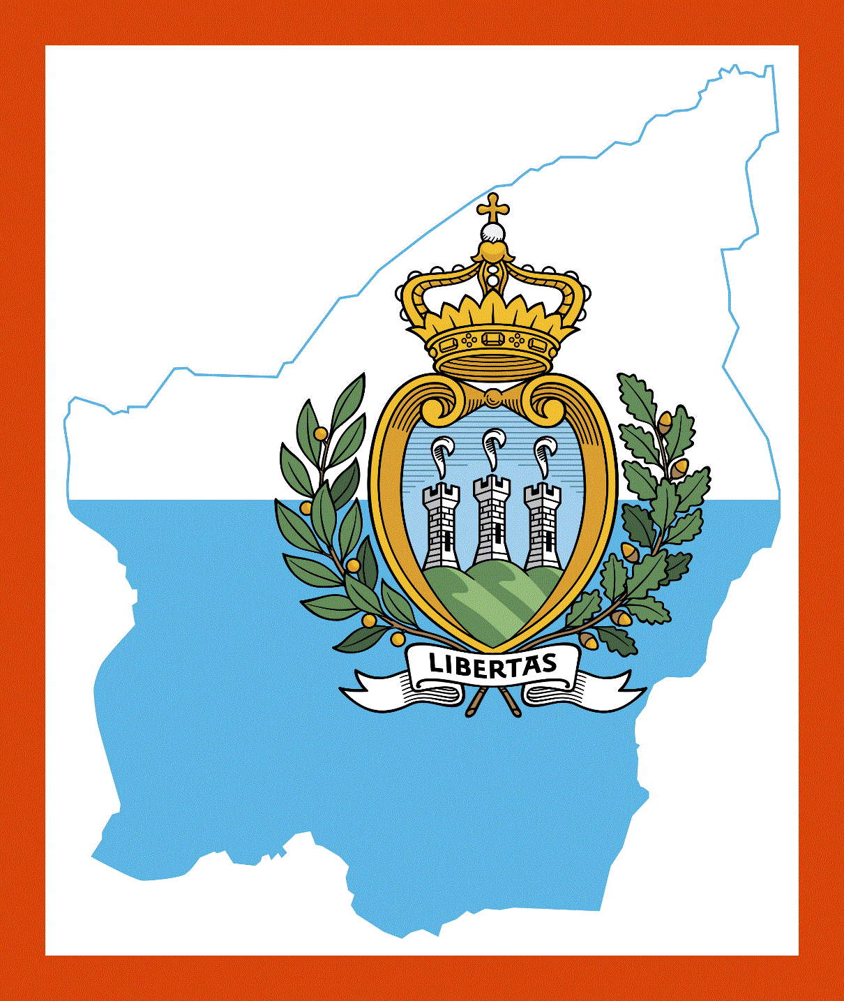 Flag map of San Marino