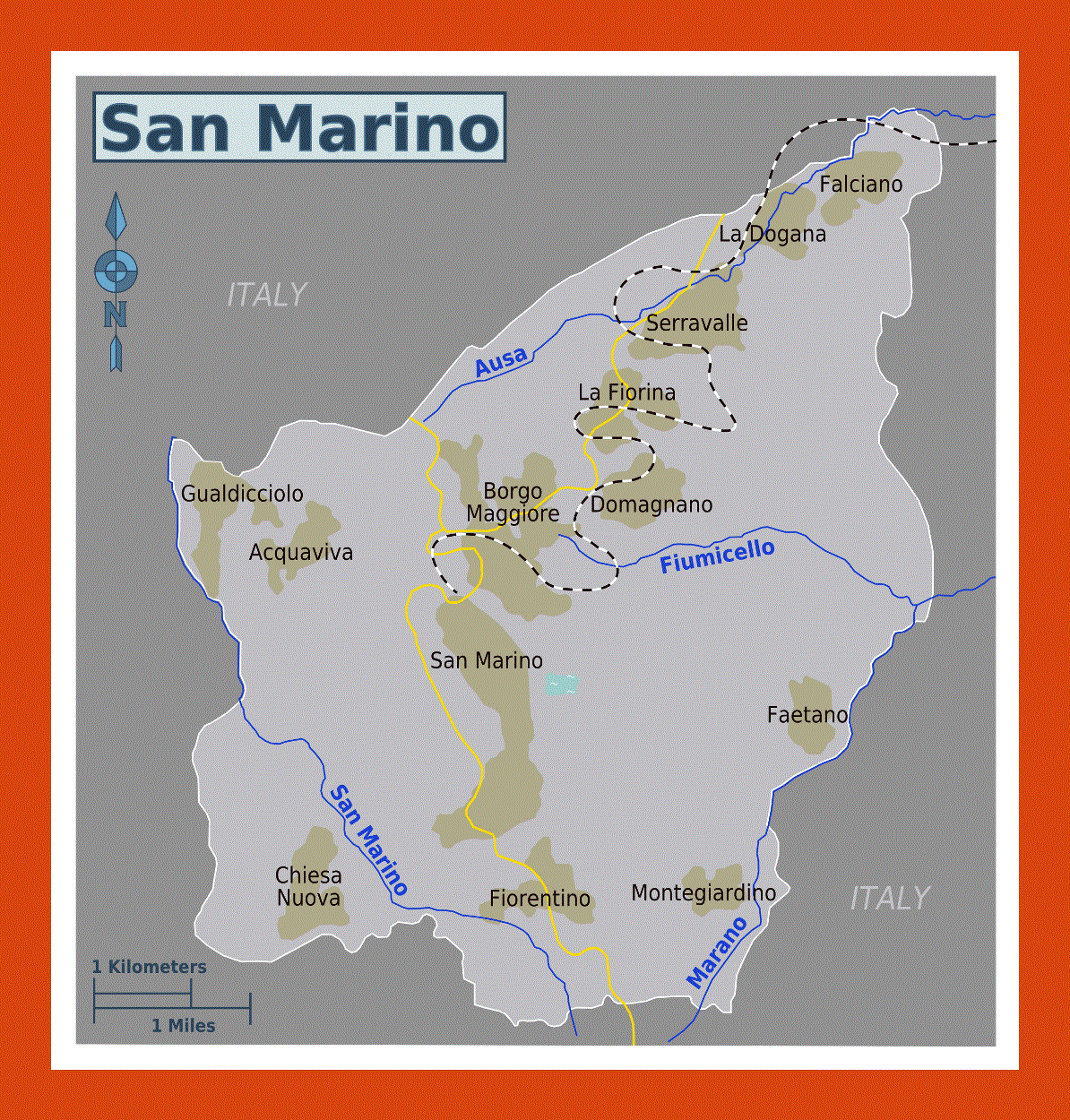 Map of San Marino