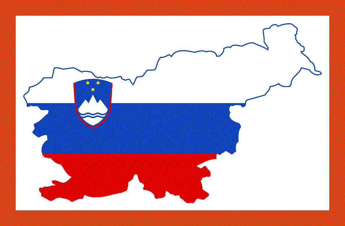 Flag map of Slovenia