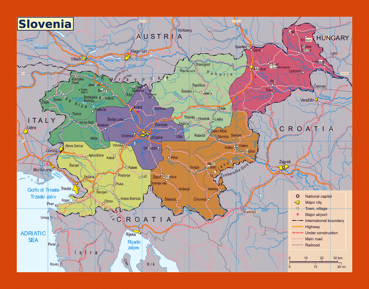 Map of Slovenia