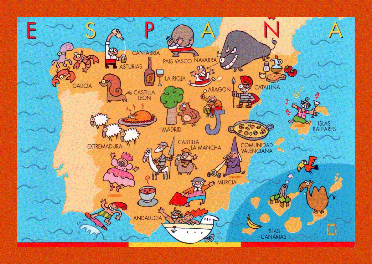 Fun map of Spain