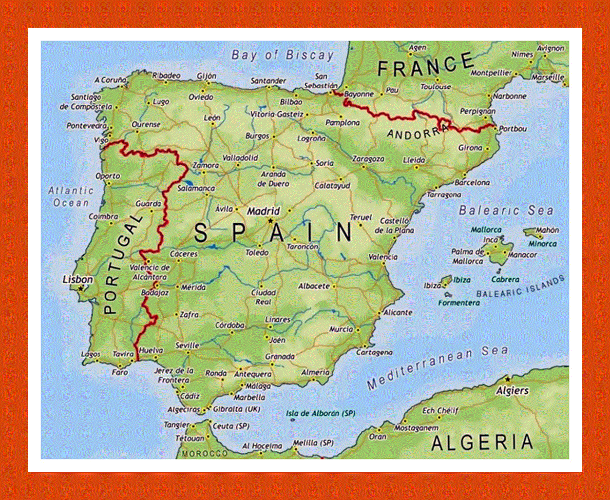 Map of Spain