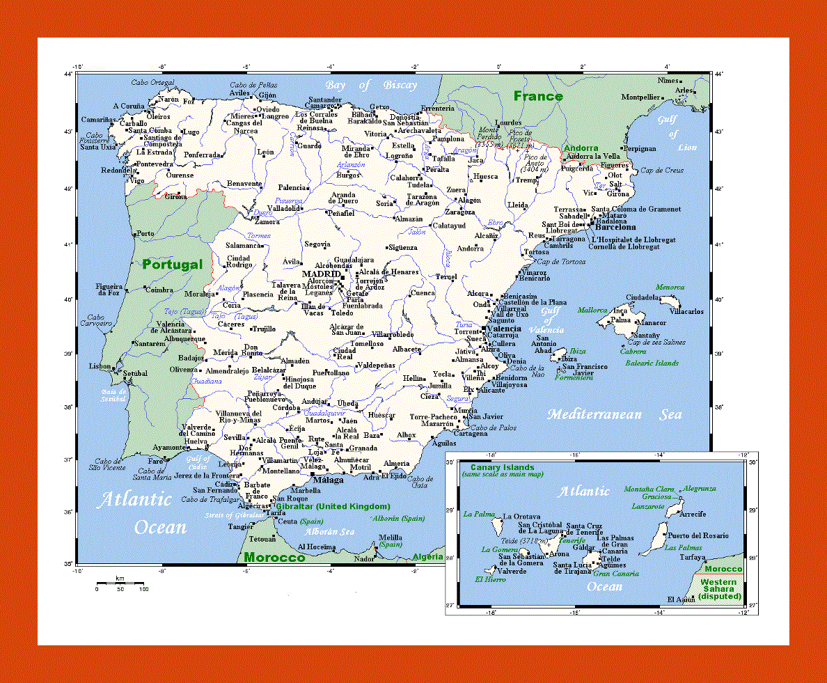 Map of Spain