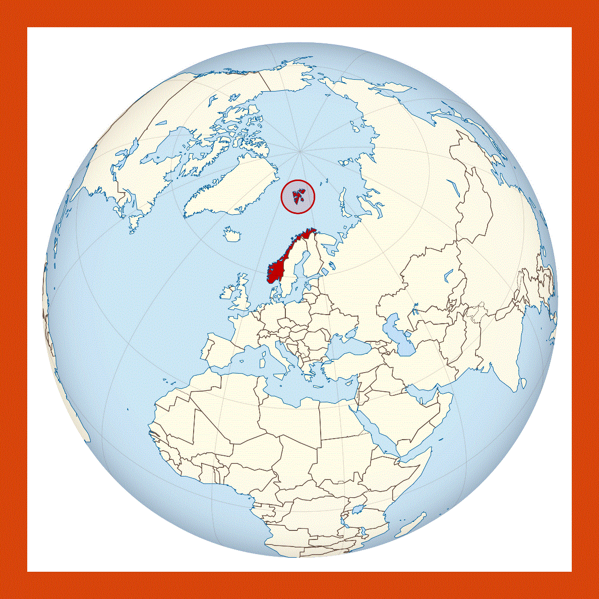 Location map of Svalbard