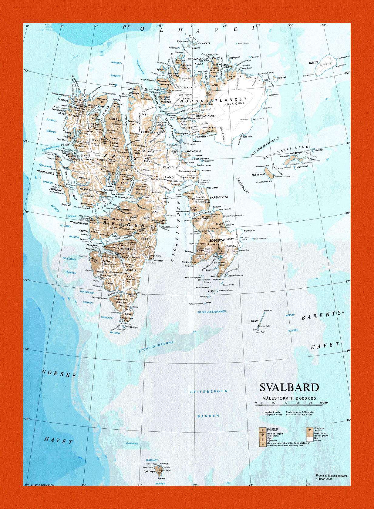 Map of Svalbard