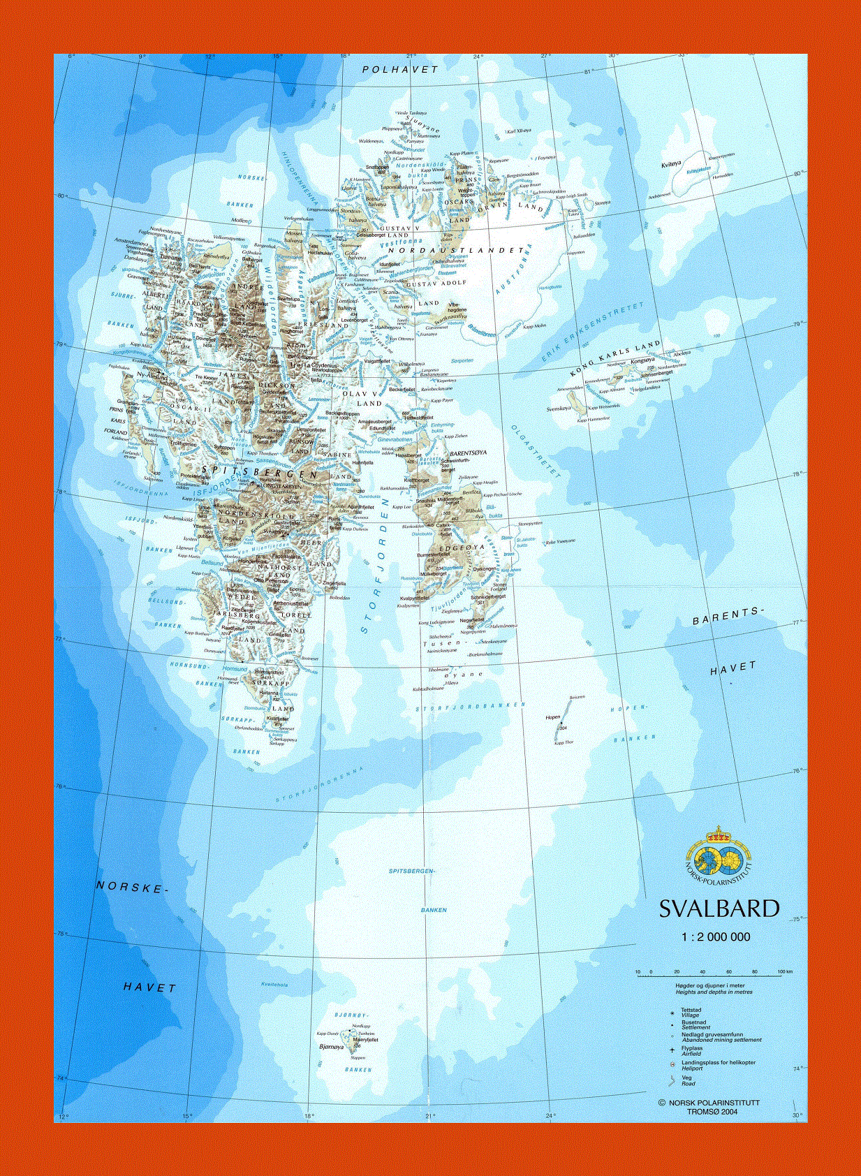 Map of Svalbard