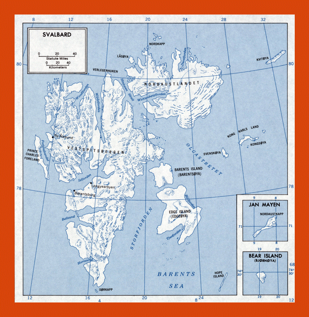 Map of Svalbard