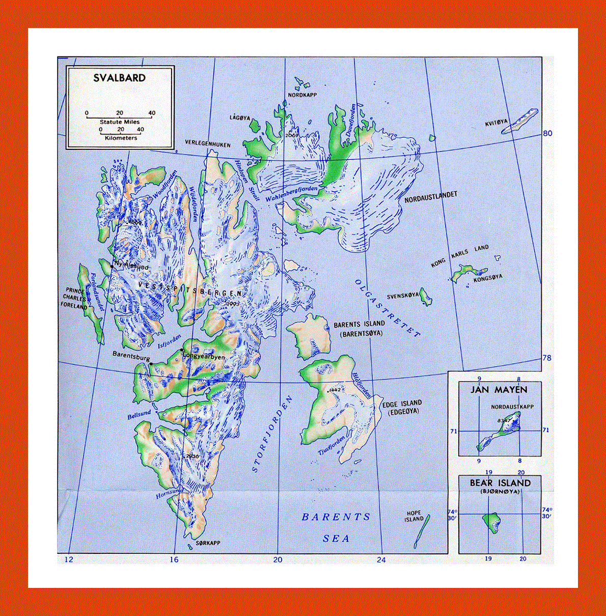 Map of Svalbard