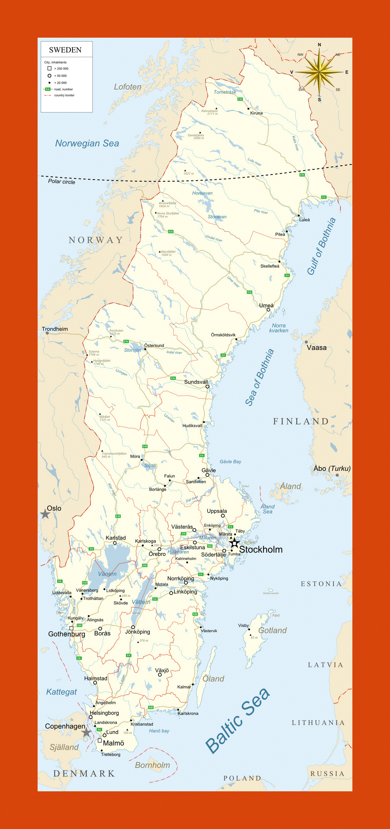 Map of Sweden