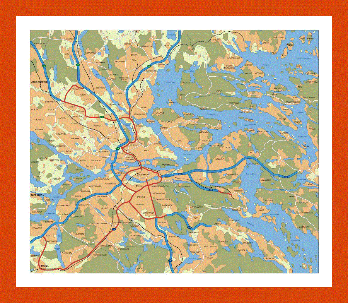 Transit map of Stockholm city