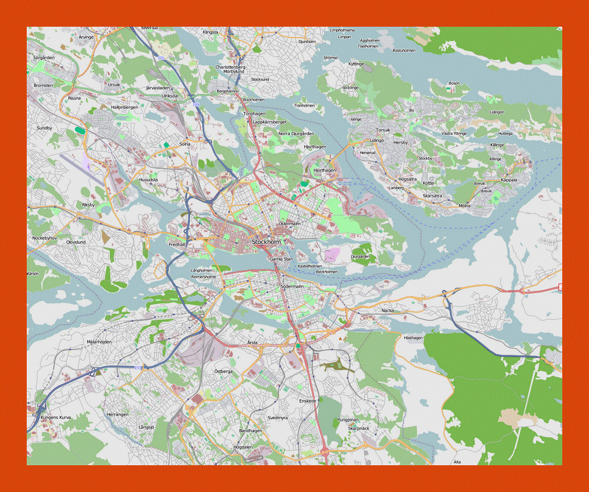 Transit map of Stockholm city