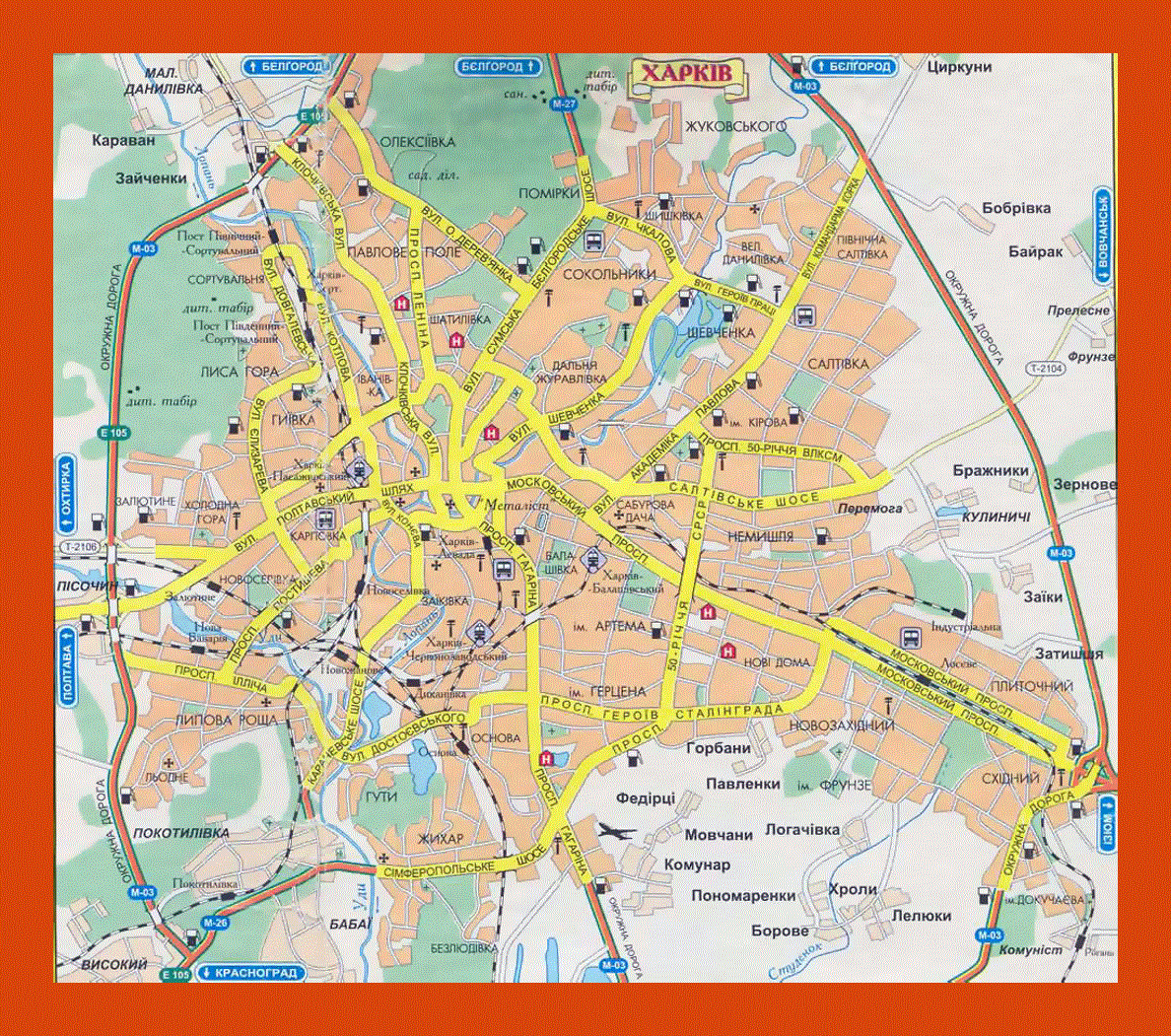 Transit map of Kharkov city