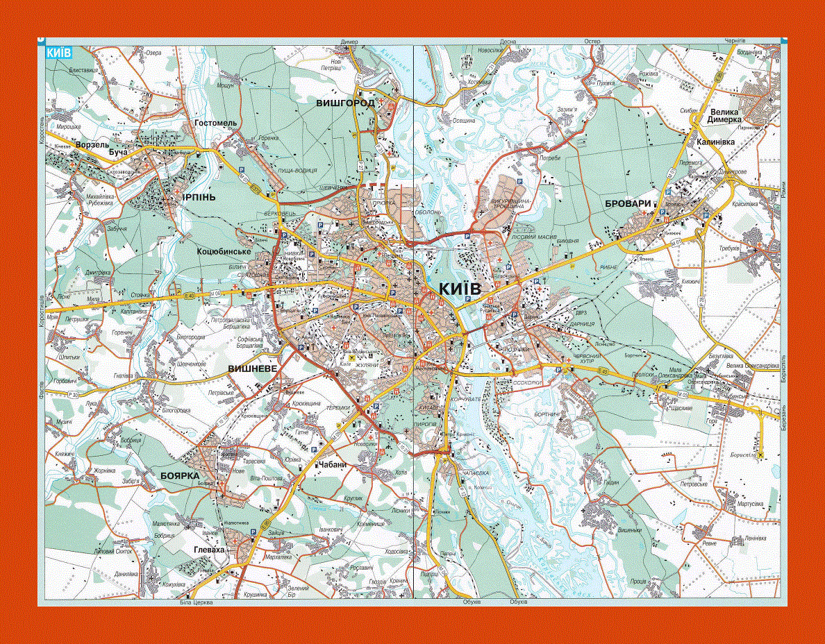 Transit map of Kyiv city in ukrainian