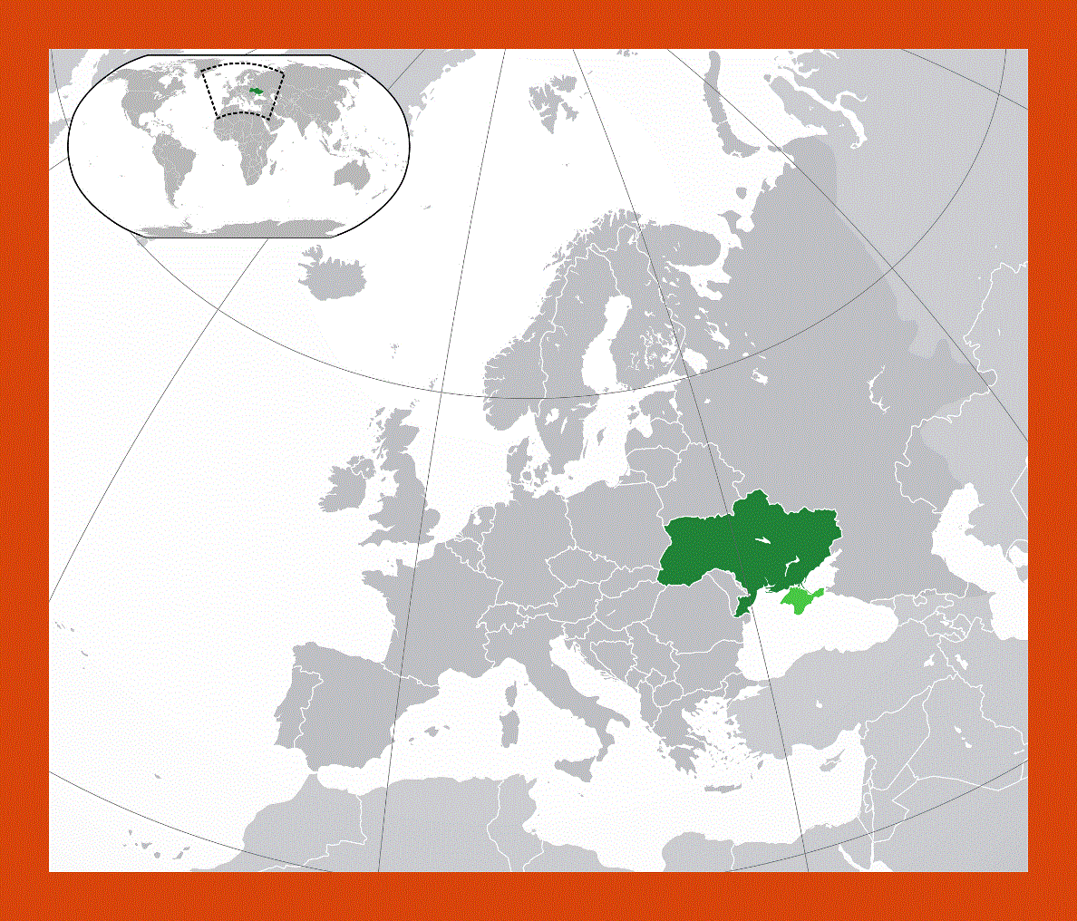 Location map of Ukraine