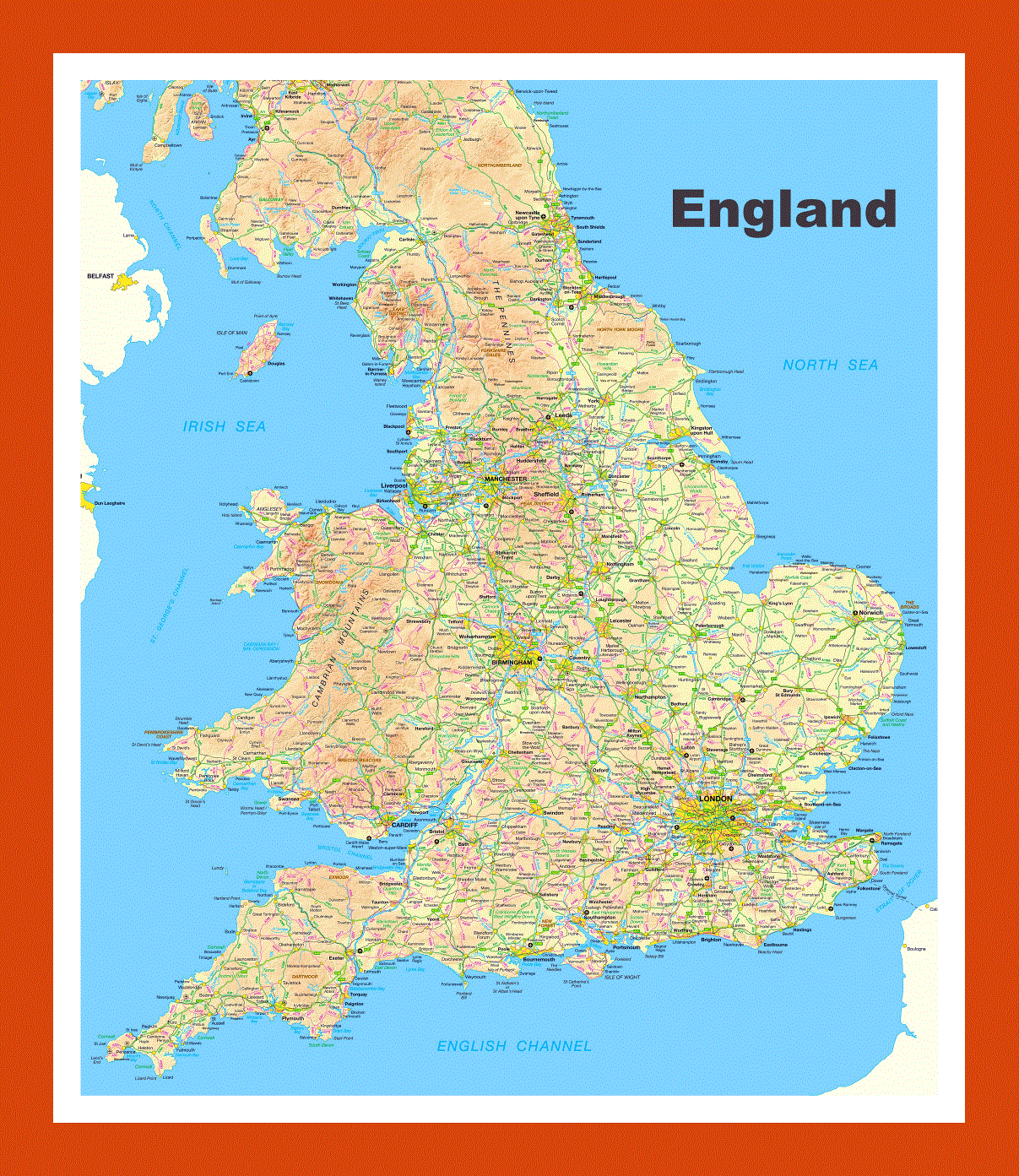 Map of England