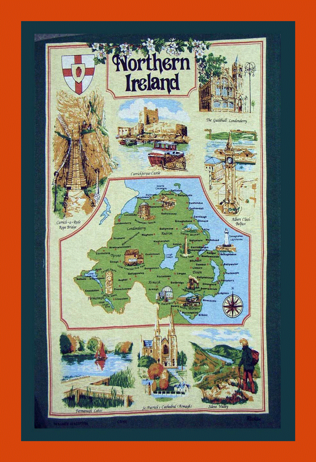 Tourist map of Northern Ireland