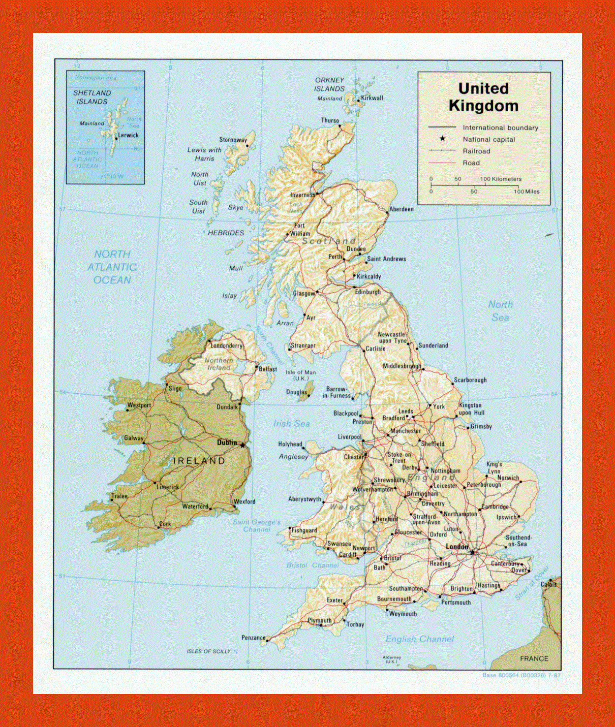 Political map of United Kingdom - 1987 | Maps of United Kingdom | Maps ...